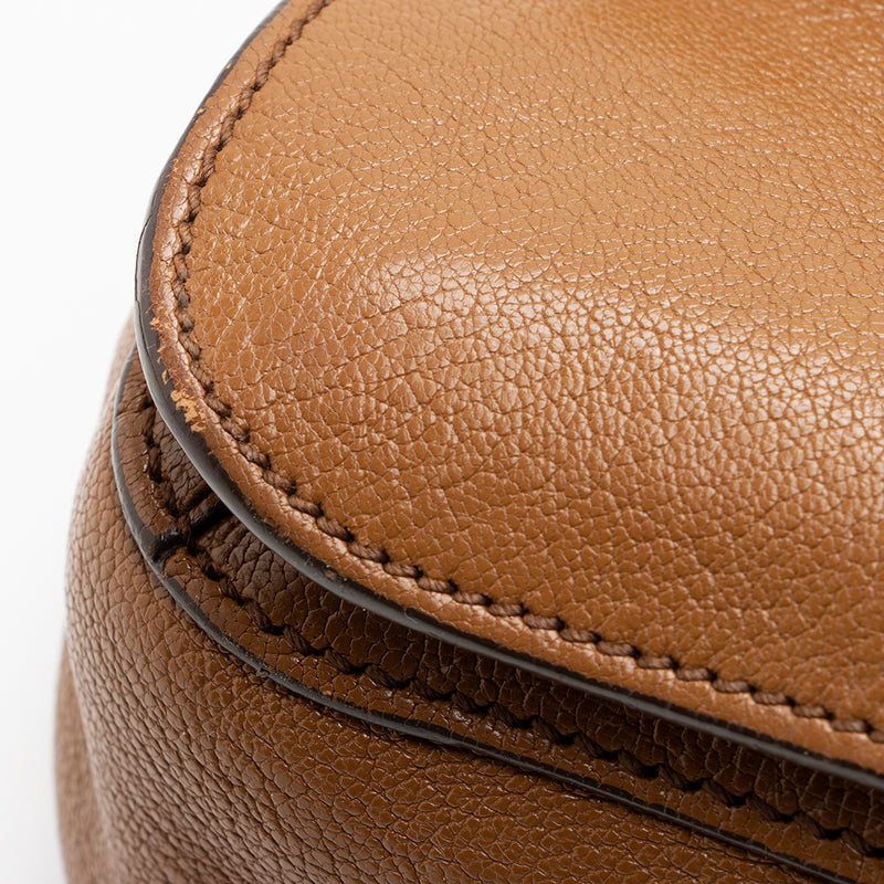 Miu Miu Leather Pushlock Top Handle Satchel (SHF-18087)