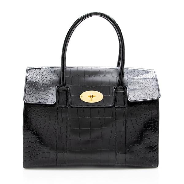 Mulberry Embossed Croc Bayswater Tote (SHF-18205)