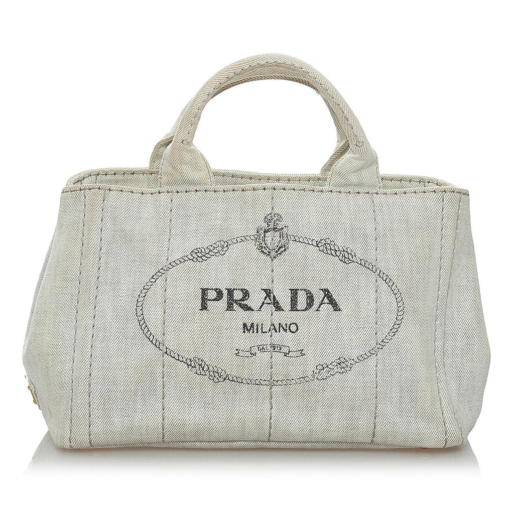 Prada Canapa Logo Canvas Shoulder Bag (SHG-32830) – LuxeDH