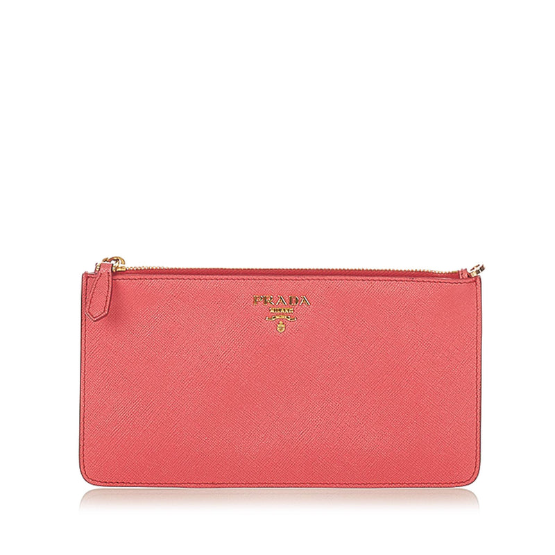 Saffiano Leather Clutch