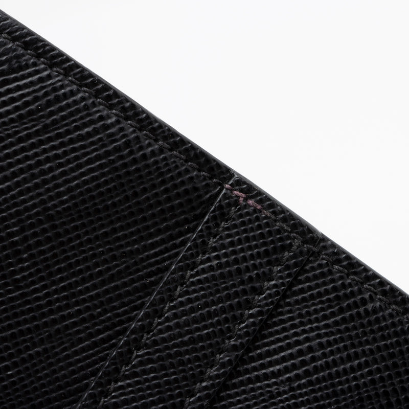 Prada Saffiano Cuir Leather Monochrome Small Tote (SHF-9NGmBJ