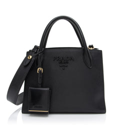 Prada Black Saffiano Cuir Leather Handbag