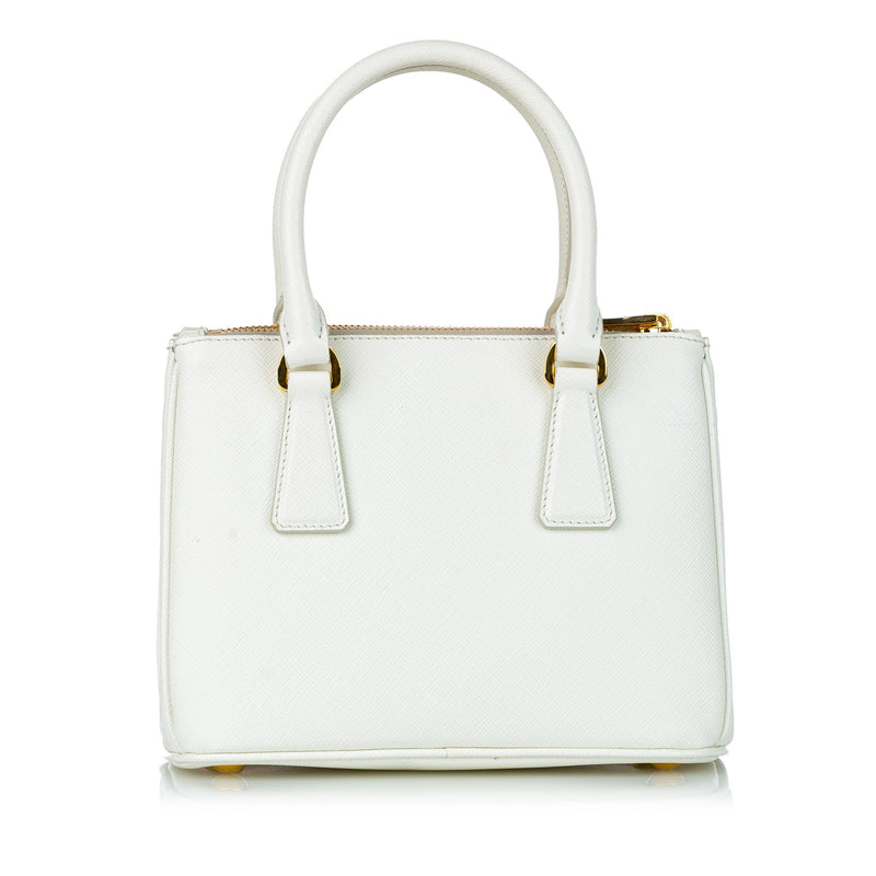 Prada Galleria Small Saffiano Leather Bag- White, Women's