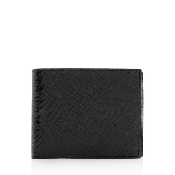 Mcm Embossed Leather Tri-Fold Mini Flap Wallet (SHF-udruhl)