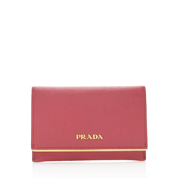 Prada Saffiano Leather Card Holder (SHF-21996)