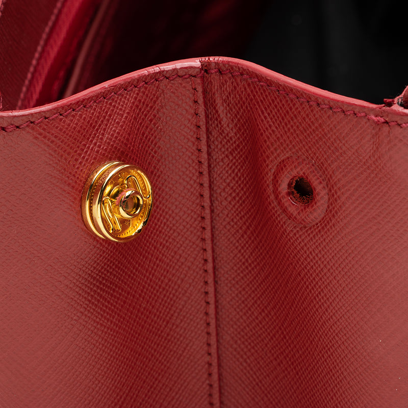 Prada Saffiano Leather Lux Double-Zip Medium Tote - FINAL SALE