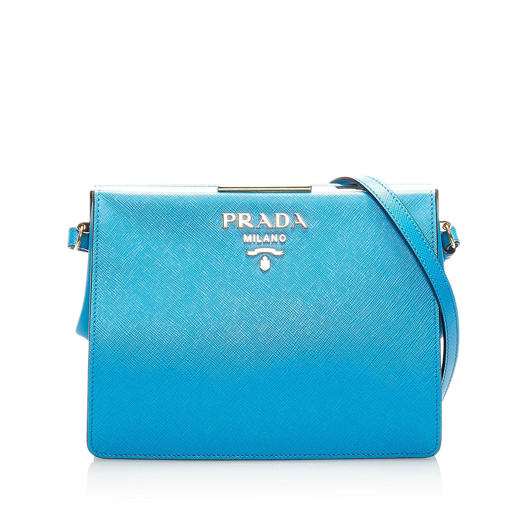 Prada Light Blue Nappa Leather Mini Crossbody Bag Nd