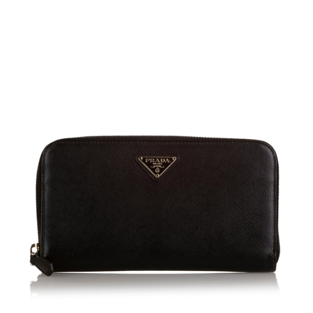 Prada Saffiano Leather Continental Wallet - FINAL SALE (SHF-17690) – LuxeDH