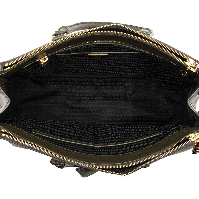 Prada Saffiano Leather Parabole Small Tote (SHF-16951) – LuxeDH