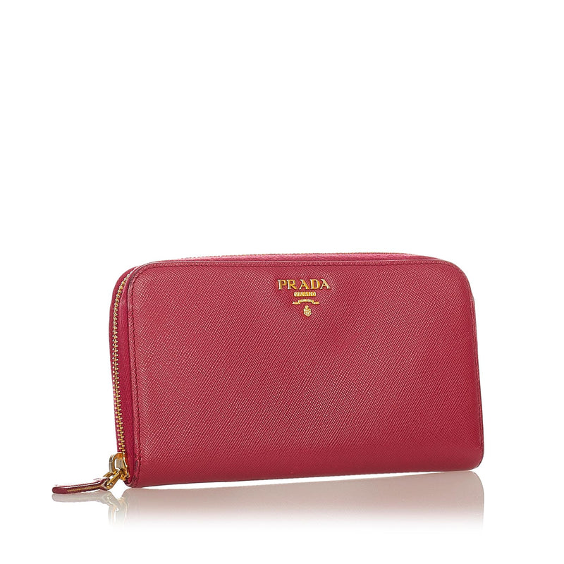 PRELOVED Prada Pink Saffiano Leather Zip Around Long Wallet 221 051023 –  KimmieBBags LLC