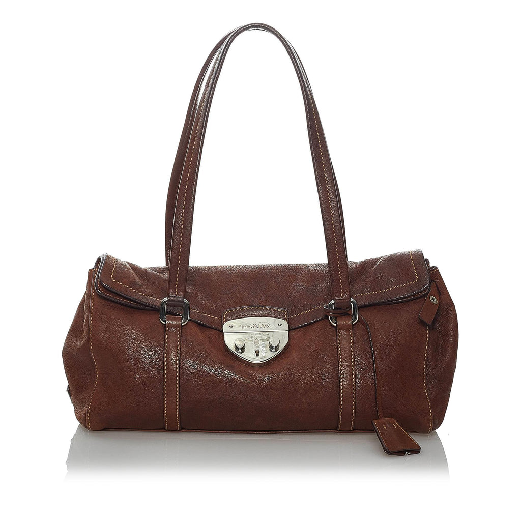 Prada Leather Shoulder Bag (SHG-31927) – LuxeDH