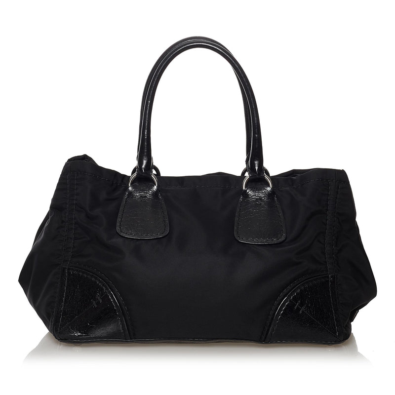 Authenticated Used Prada Women's Leather,Nylon Shoulder Bag,Tote Bag Black  