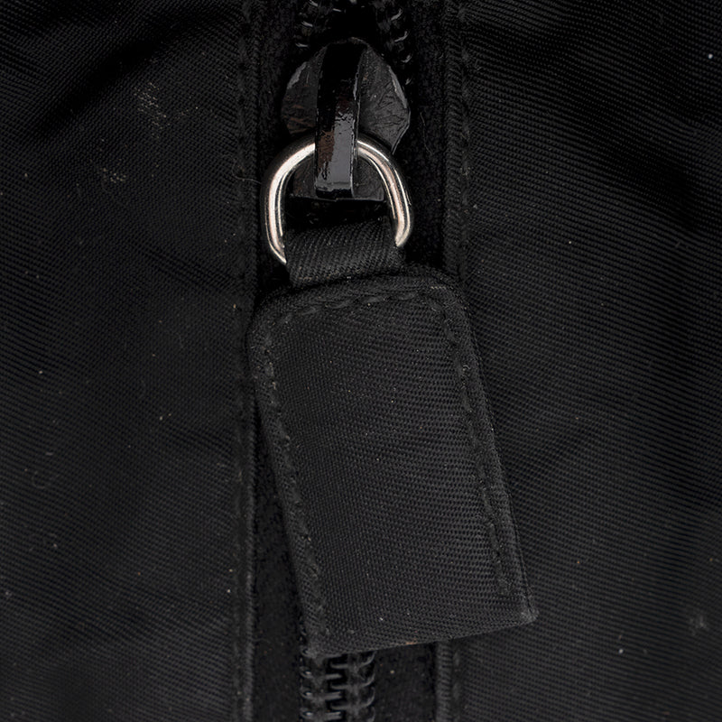 PRADA Authentic Vintage Acrylic Chain Black Nylon Shoulder Bag 