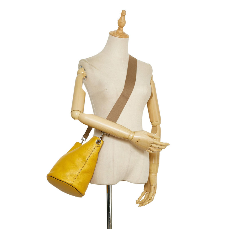Prada Raffia Vitello Daino Soft Bucket Bag - Neutrals Bucket Bags, Handbags  - PRA889674