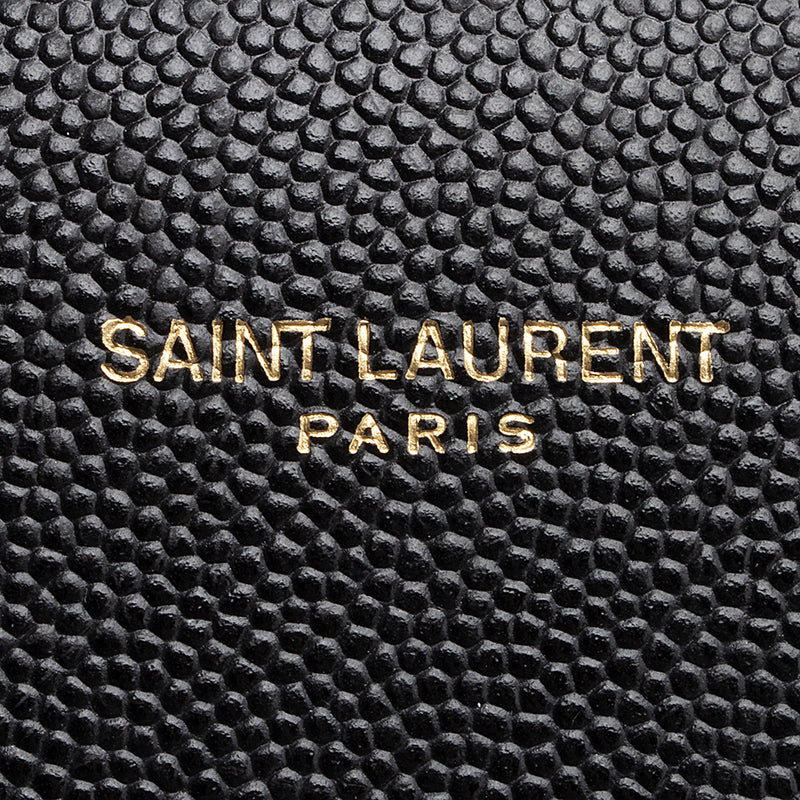 Saint Laurent Cassandra Mini Grain De Poudre Embossed Leather