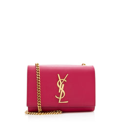 YVES SAINT LAURENT Kate Small Grain De Poudre Crossbody Bag Red