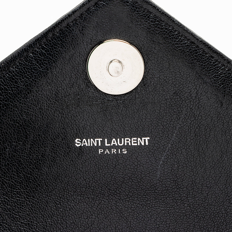 Saint Laurent Matelasse Lambskin Classic Monogram Large College Bag (S –  LuxeDH
