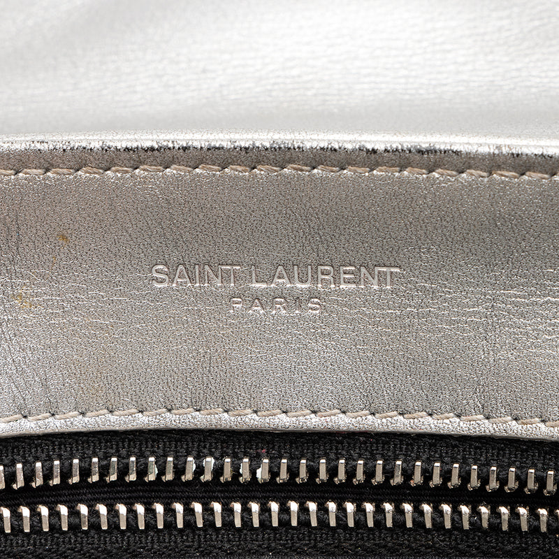YVES SAINT LAURENT Loulou Toy Matelasse Leather Crossbody Bag Metallic