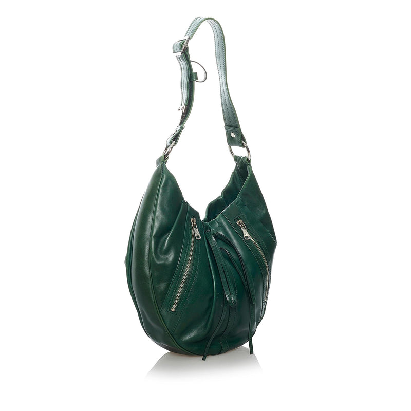 Yves Saint Laurent Le 57 Quilted Lambskin Leather Hobo Bag Green