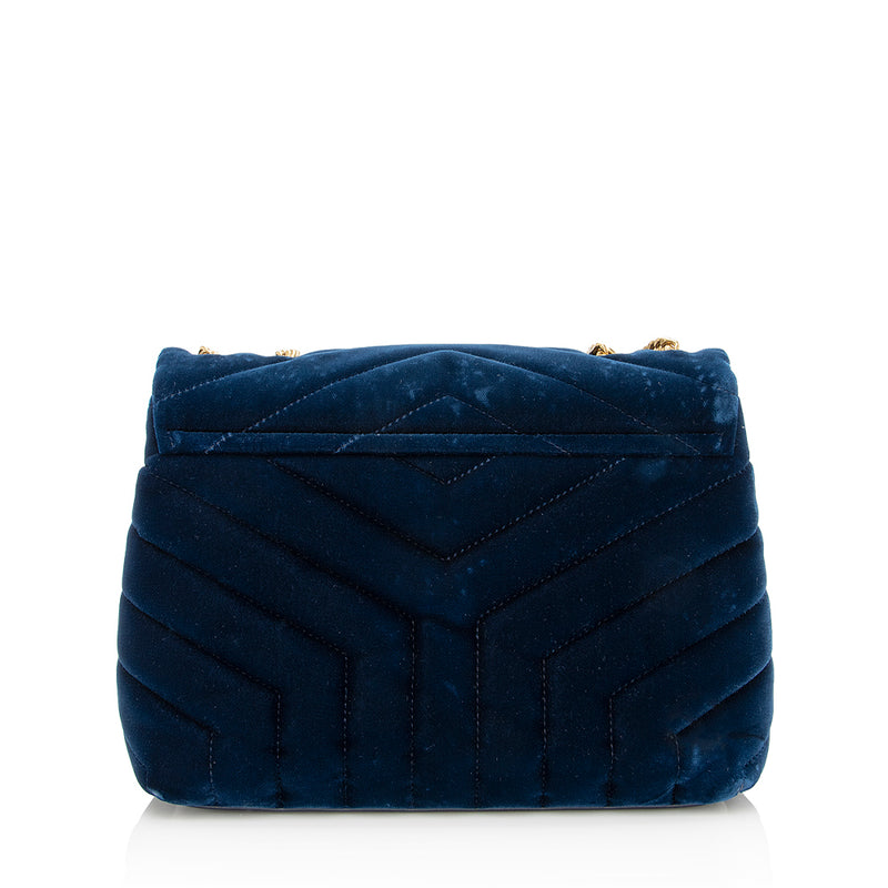 Saint Laurent Medium Loulou Quilted Shoulder Bag - Blue