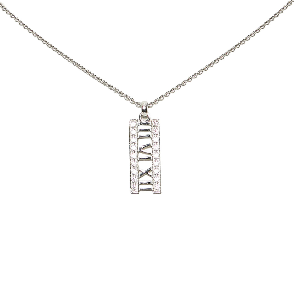 Tiffany & Co. Diamond Atlas Bar Pendant Necklace (SHG-37720) – LuxeDH