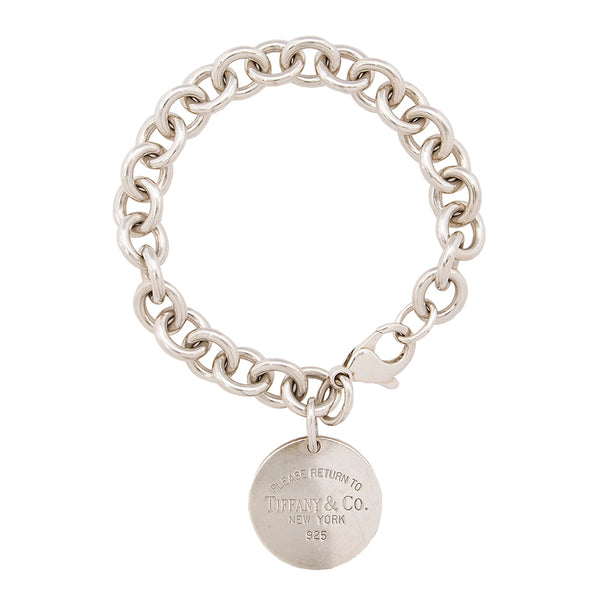 Tiffany & Co. Sterling Silver Return to Tiffany Round Tag Charm Bracelet (SHF-21804)