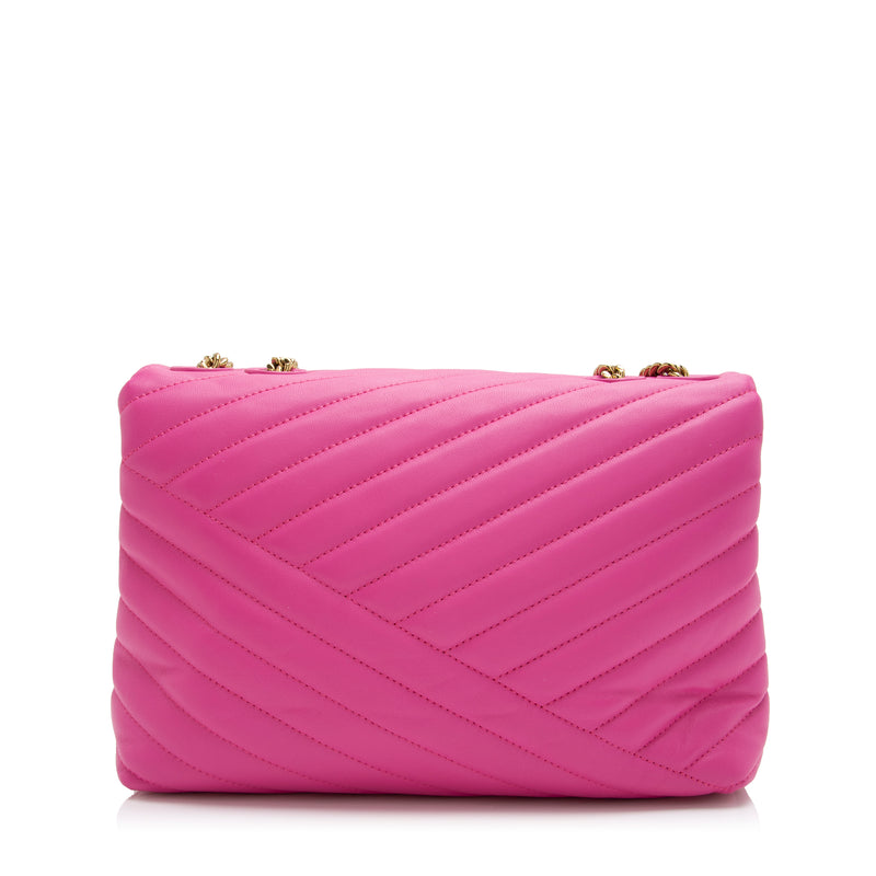 Tory Burch Kira quilted leather crossbody bag, Pink