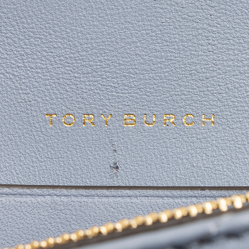 NWT Tory Burch Squash/Rolled Brass Kira Chevron Chain Wallet $328