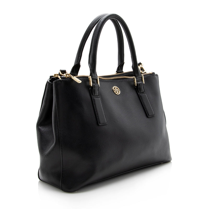 Tory Burch Robinson Double-Zip Tote in Gray