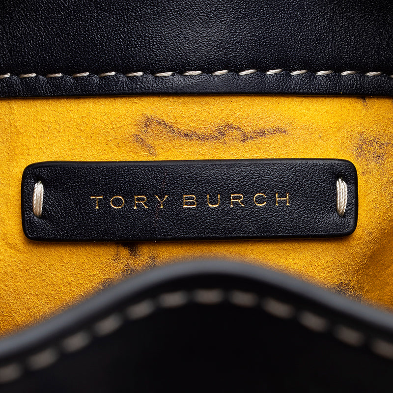 Tory Burch T Monogram Jacquard Mini Bucket Bag (SHF-20673) – LuxeDH